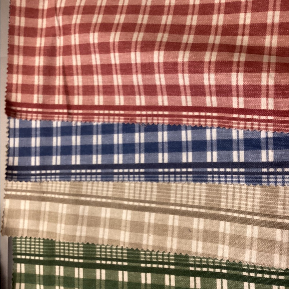 Penrose “Waverly” upholstery samples 12” by 15”  in 4 colors